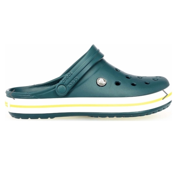 Crocs Crocband Evergreen/ Tennis Ball Green Sz.7 Women S.5 Men NWT - Picture 2 of 6
